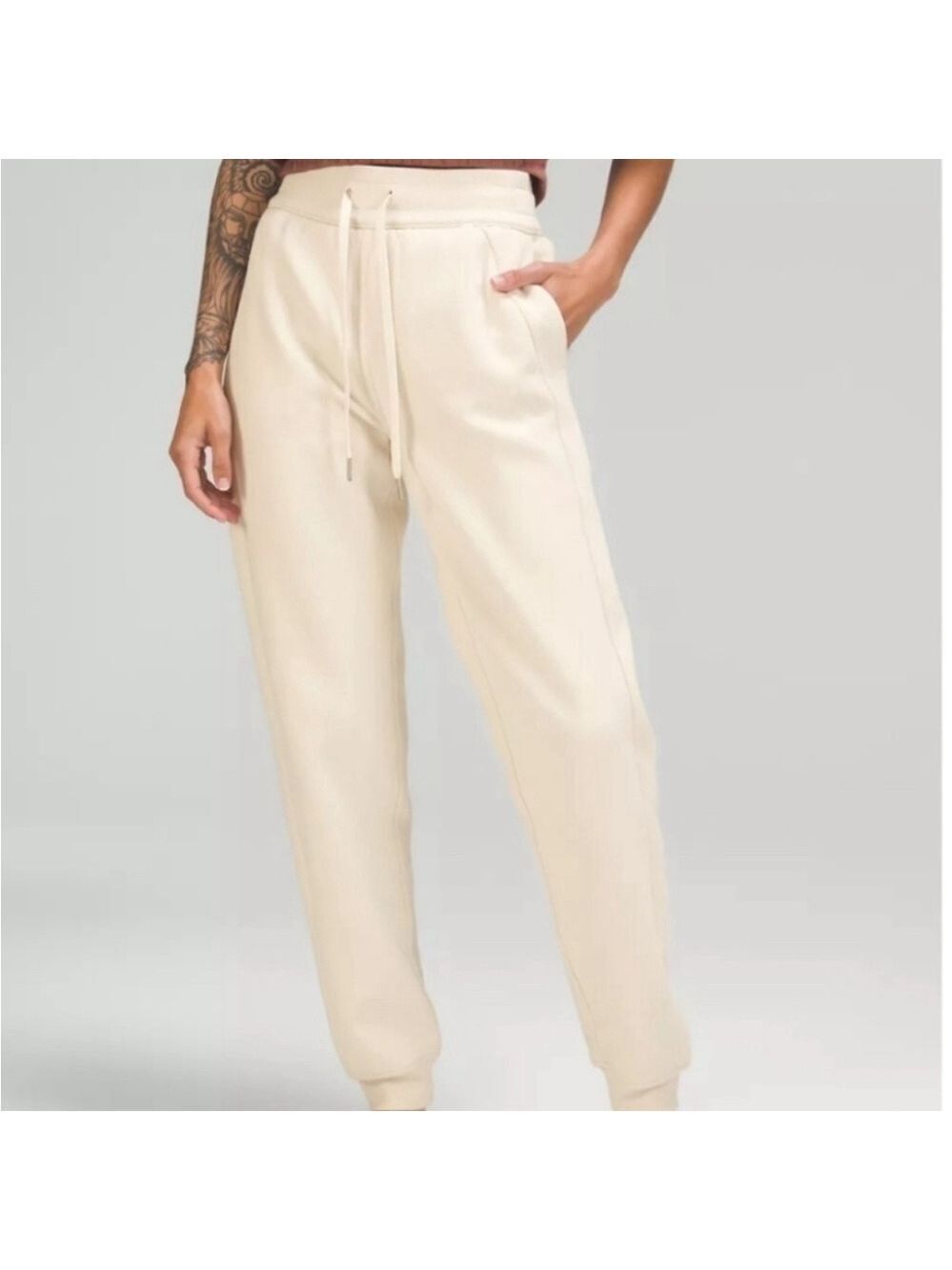 Badgley Mischka Satin Ivory Track Pants Joggers New XL H14